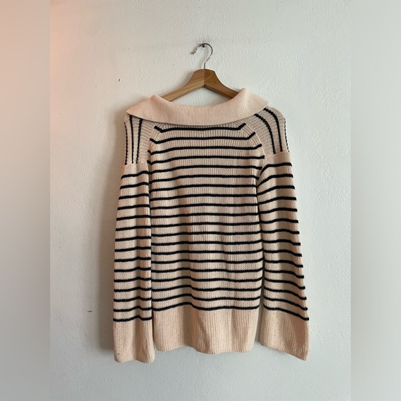 ☀️50% Off! Summer Sale☀️ J.CREW Loose Knit Striped Cotton Polo Sweater - Picture 3 of 7